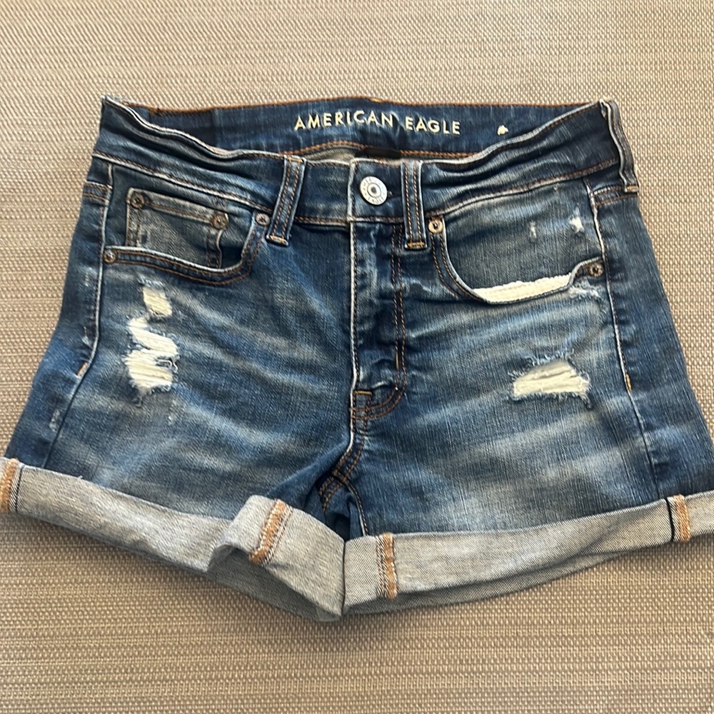 American Eagle denim ripped jean shorts